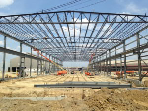 Steel framework for building